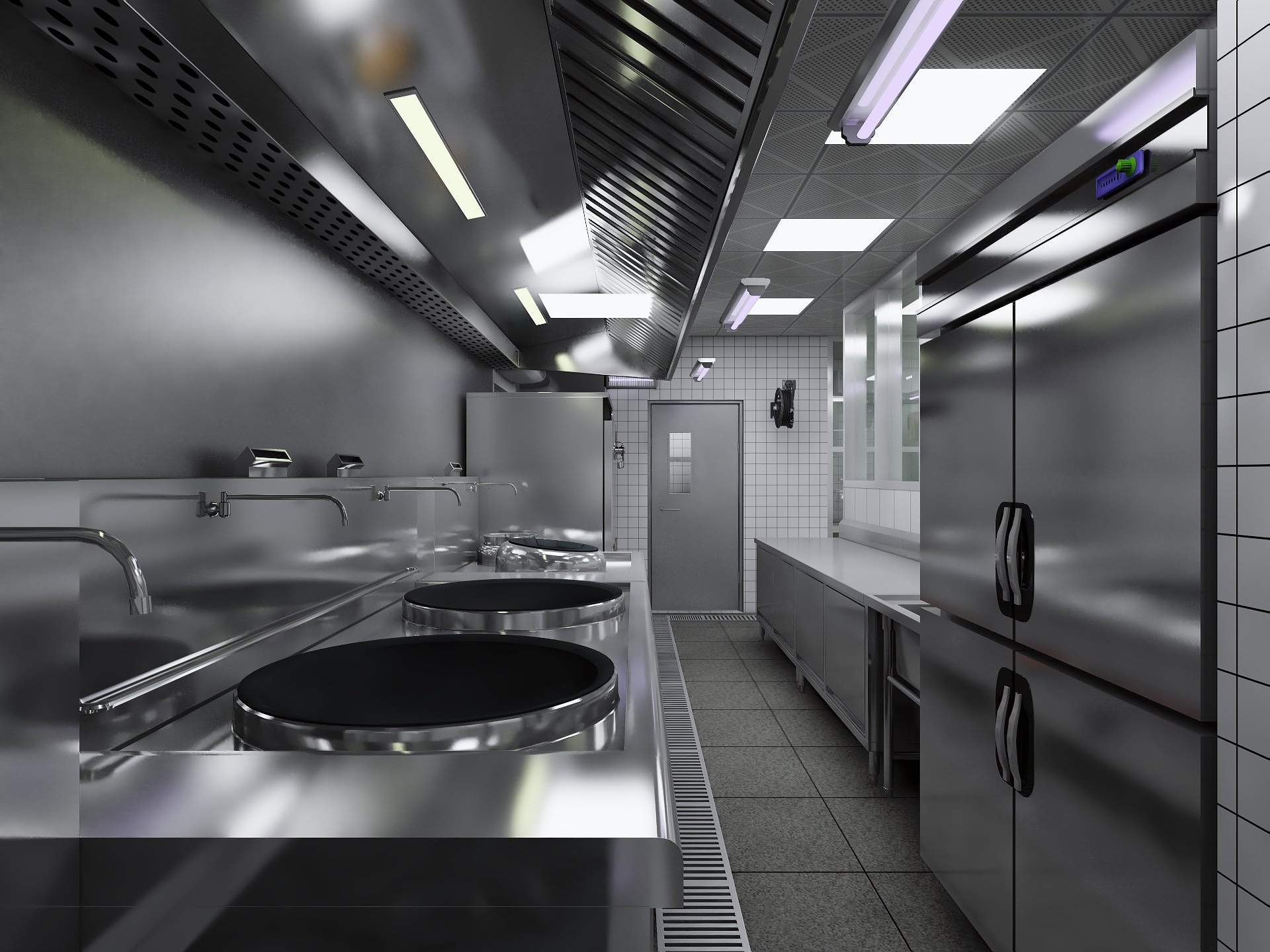 ​如何合理安排商用厨房的工作人员，以提高效率？